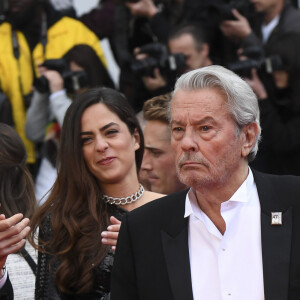 Alain Delon et sa fille Anouchka Delon - Montée des marches du film "A Hidden Life" lors du 72ème Festival International du Film de Cannes, le 19 mai 2019. 