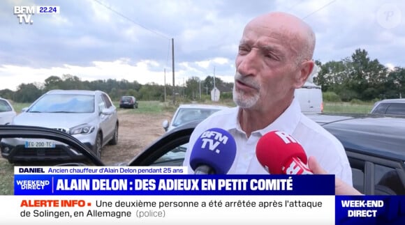 Daniel, ancien chauffeur pour Alain Delon qui témoigne pour BFMTV.