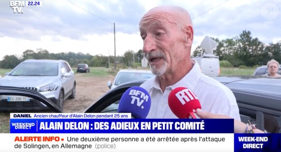 Daniel, ancien chauffeur pour Alain Delon qui témoigne pour BFMTV.