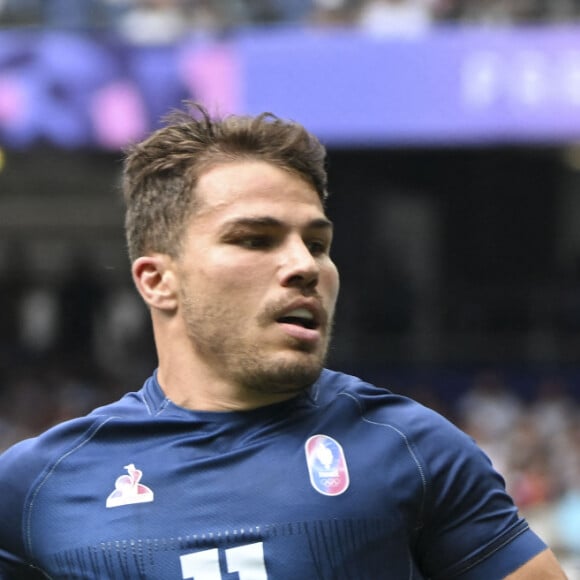 Antoine Dupont (France), Mens Rugby Sevens, Fidji vs France , during the Olympic Games Paris 2024 - Match de rugby à 7 opposant la France aux Fidji (12-19) lors des Jeux Olympiques (JO) de Paris 2024, au stade de France à Saint-Denis, Seine Saint-Denis, France, le 25 juillet 20224. © Michael Baucher/Panoramic/Bestimage