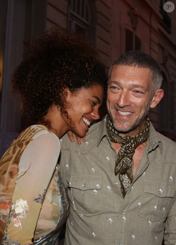 Tina Kunakey et son compagnon Vincent Cassel à la soirée Jean-Paul Gaultier "Scandal Discothèque" Party organisée à la Fondation Dosne-Thiers à Paris, le 4 juillet 2018