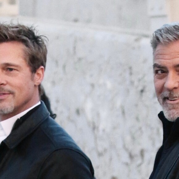 "Il a acheté pendant la pandémie. En ligne", indique Brad Pitt

Brad Pitt et George Clooney sur le tournage du film "Wolves" à New York, le 13 février 2023.