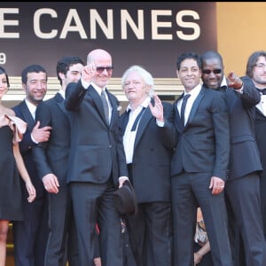 Leïla Bekhti et Tahar Rahim en 2009 à Cannes avec l'équipe du film "Un prophète"