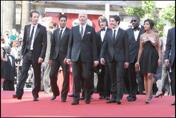 Leïla Bekhti et Tahar Rahim en 2009 à Cannes avec l'équipe du film "Un prophète"