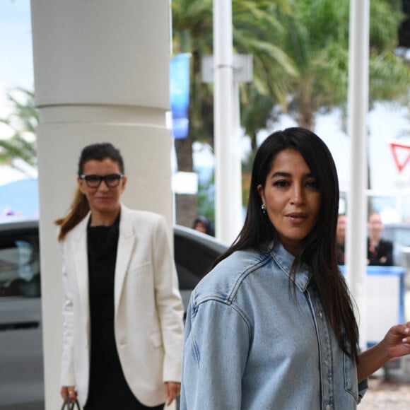 Leïla Bekhti arrive à l'hôtel Martinez lors du 77ème Festival International du Film de Cannes (14 - 25 mai 2024), le 16 mai 2024.