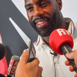 Teddy Riner fête ses deux médailles d'Or au Club France, Parc de la Villette, lors des Jeux Olympiques Paris 2024 le 4 août 2024. © Alexandre Fay / Pixplanete / Bestimage