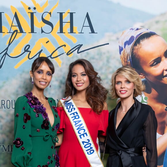 Exclusif Sonia Rolland (Présidente de Maïsha Africa), Vaimalama Chaves (Miss France 2019), Sylvie Tellier - Dîner de gala au profit de l'association "Maïsha Africa" de Sonia Rolland, qui vient en aide aux enfants du Rwanda, au Pavillon Gabriel, à Paris, France, le 17 décembre 2018. © Gorassini-Moreau/Bestimage 