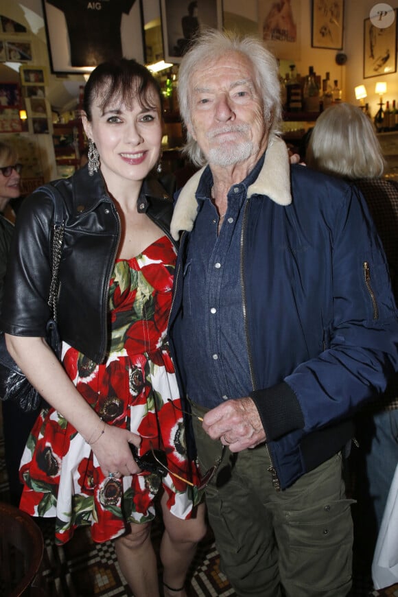 Hugues Aufray et sa femme Muriel Aufray - Mischa Aznavour invite les Amis de son père pour célébrer le 100 ème Anniversaire de la naissance de Charles Aznavour ; au restaurant " Gourmet des Ternes " à Paris, France, le 22 Mai 2024. © Bertrand Rindoff / Bestimage 