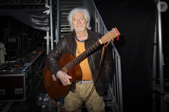 Hugues Aufray - Backstage lors de l'enregistrement de l'émission "La fête de la Musique" à Reims le 21 juin et diffusée le 22 juin à 21h10 sur France 2 et sur France.tv. © Jack Tribeca / Jeremy Melloul / Bestimage 