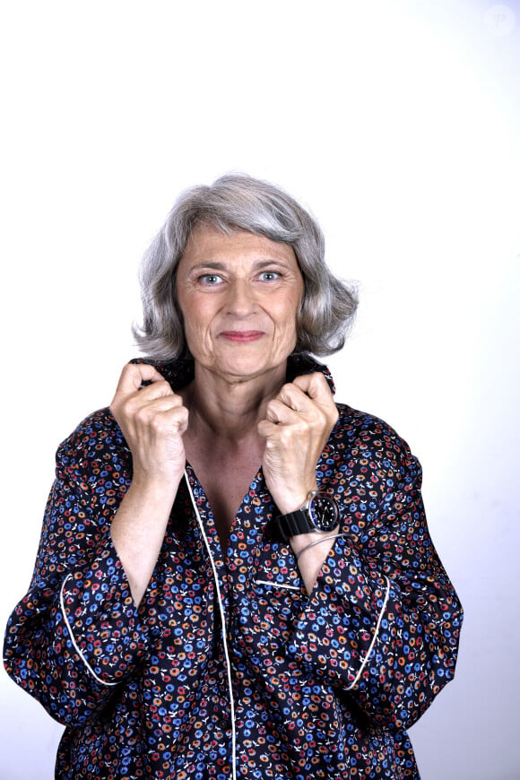 Portrait de Sonia Dubois lors de l'enregistrement de l'émission "Chez Jordan" à Paris.