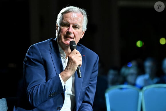 Michel Barnier, l'ancien ninistre, et ancien Commissaire Européen, durant l'ouverture du Nice Climate Summit au Palais de la Méditerranée à Nice, le 28 septembre 2023. © Bruno Bebert / Bestimage 