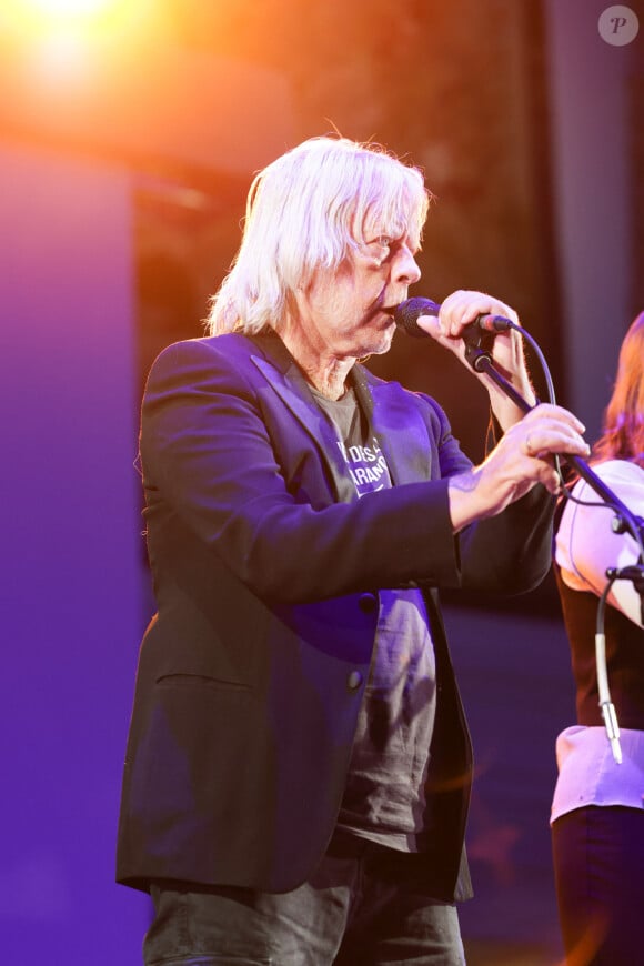 Le chanteur Renaud (Renaud Séchan) - Les amis musiciens de Renaud ont donné un concert à la Mairie du 13ème à Paris le 5 septembre 2024, en hommage au chanteur et à l'occasion de l'exposition "Renaud, Des mots et des images" et de la sortie d'un recueil regroupant des oeuvres d'artistes contemporains illustrant ses chansons par vingt artistes© Coadic Guirec/Bestimage