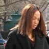 Tyra Banks à New York avec une petite mine. Le 24 mars 2010