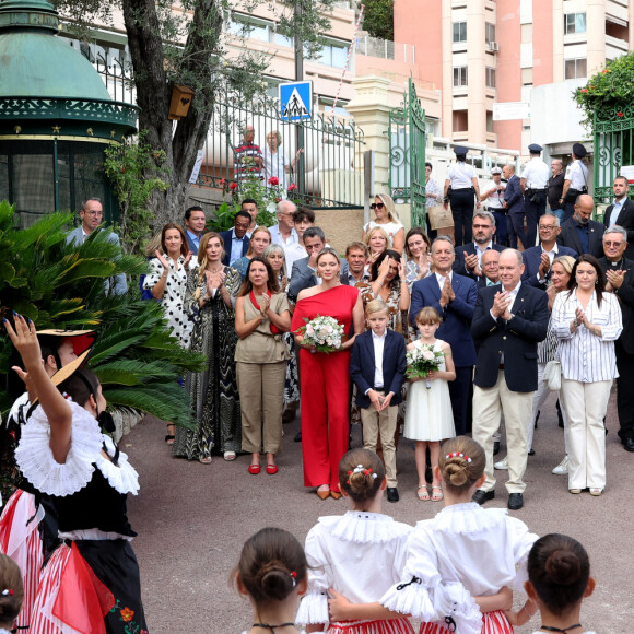 Traditionnel Pique Nique des Monégasques "U Cavagnetu" dans le Parc princesse Antoinette, en présence du prince Albert II de Monaco et de la princesse Charlene accompagnés par leurs enfants le prince Jacques de Monaco, marquis des Baux, et La princesse Gabriella de Monaco, comtesse de Carladès, à Monaco, le 7 septembre 2024. © Jean-Charles Vinaj/Pool Monaco/Bestimage 