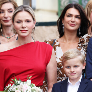 C'est dans une magnifique combinaison pantalon rouge flamboyante qu'elle s'est démarquée
Traditionnel Pique Nique des Monégasques "U Cavagnetu" dans le Parc princesse Antoinette, en présence du prince de Monaco et de la princesse Charlene accompagnés par leurs enfants le prince Jacques de Monaco, marquis des Baux, et La princesse Gabriella de Monaco, comtesse de Carladès, à Monaco, le 7 septembre 2024. © Jean-Charles Vinaj/Pool Monaco/Bestimage 