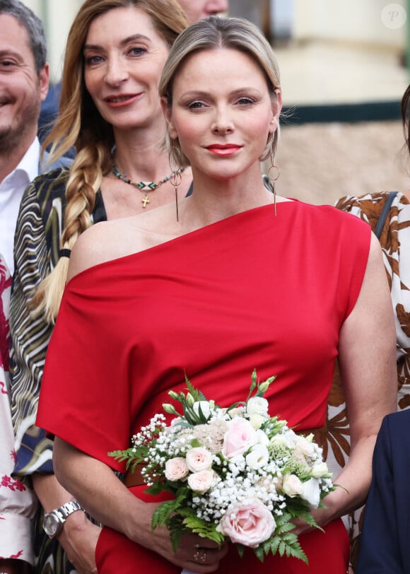 Traditionnel Pique Nique des Monégasques "U Cavagnetu" dans le Parc princesse Antoinette, en présence du prince de Monaco et de la princesse Charlene accompagnés par leurs enfants le prince de Monaco, marquis des Baux, et La princesse de Monaco, comtesse de Carladès, à Monaco, le 7 septembre 2024. © Jean-Charles Vinaj/Pool Monaco/Bestimage 