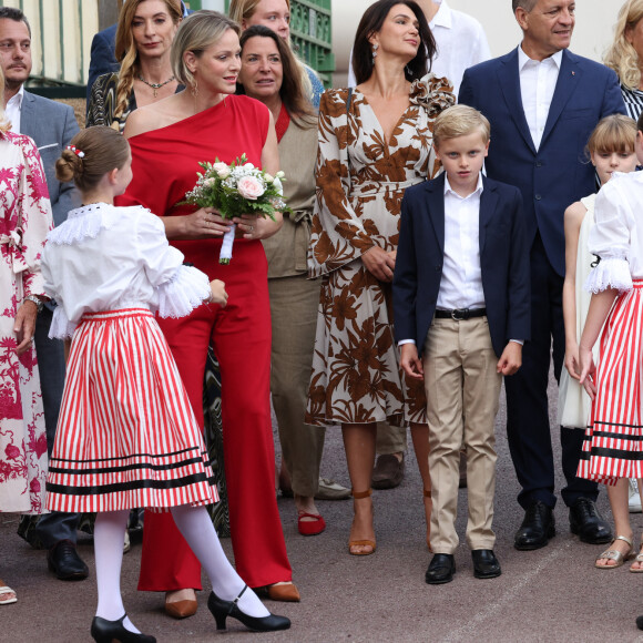 Traditionnel Pique Nique des Monégasques "U Cavagnetu" dans le Parc princesse Antoinette, en présence du prince de Monaco et de la princesse Charlene accompagnés par leurs enfants le prince Jacques de Monaco, marquis des Baux, et La princesse Gabriella de Monaco, comtesse de Carladès, à Monaco, le 7 septembre 2024. © Jean-Charles Vinaj/Pool Monaco/Bestimage 