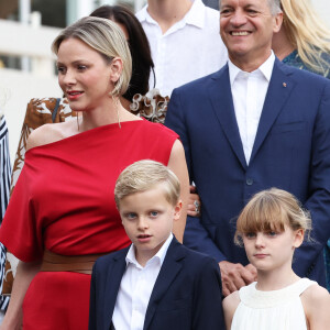 Traditionnel Pique Nique des Monégasques "U Cavagnetu" dans le Parc princesse Antoinette, en présence du prince de Monaco et de la princesse Charlene accompagnés par leurs enfants le prince Jacques de Monaco, marquis des Baux, et La princesse Gabriella de Monaco, comtesse de Carladès, à Monaco, le 7 septembre 2024. © Jean-Charles Vinaj/Pool Monaco/Bestimage 