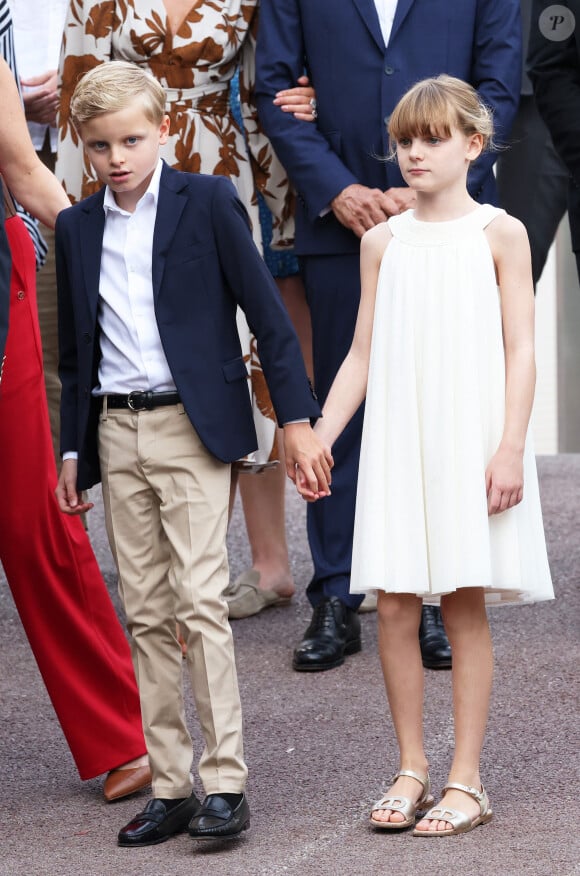 Traditionnel Pique Nique des Monégasques "U Cavagnetu" dans le Parc princesse Antoinette, en présence du prince et de la princesse de Monaco accompagnés par leurs enfants le prince Jacques de Monaco, marquis des Baux, et La princesse Gabriella de Monaco, comtesse de Carladès, à Monaco, le 7 septembre 2024. © Jean-Charles Vinaj/Pool Monaco/Bestimage 