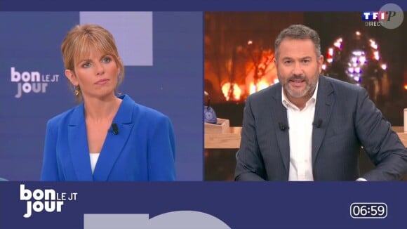 Garance Pardigon est chargée d'assurer la présentation des JT de "Bonjour !" sur TF1
Garance Pardigon et Bruce Toussaint dans "Bonjour !" sur TF1