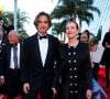 Dimitri Rassam et sa mère Carole Bouquet - Montée des marches du film " Megalopolis " lors du 77ème Festival International du Film de Cannes, au Palais des Festivals à Cannes. Le 16 mai 2024 © Jacovides-Moreau / Bestimage