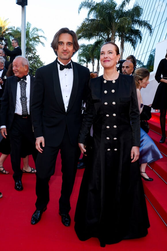 Dimitri Rassam et sa mère Carole Bouquet - Montée des marches du film " Megalopolis " lors du 77ème Festival International du Film de Cannes, au Palais des Festivals à Cannes. Le 16 mai 2024 © Jacovides-Moreau / Bestimage