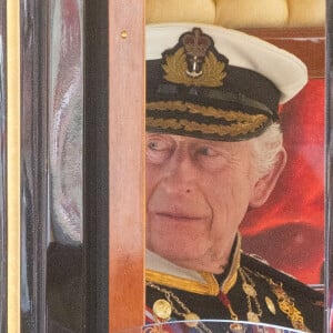 Le roi Charles III d'Angleterre et la reine consort Camilla Parker Bowles à la sortie du palais de Westminster, après l'ouverture officielle du parlement britannique, à Londres. Le 17 juillet 2024 © Tayfun Salci / Zuma Press / Bestimage 