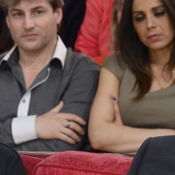 Cristiana Reali et Francis Huster - Enregistrement de l' émission "Vivement Dimanche" à Paris le 24 septembre 2014. L'émission diffusée le 28 Septembre.