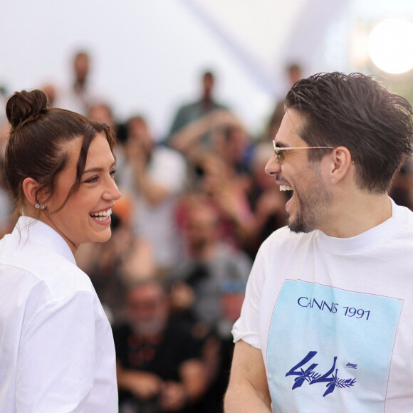 Adèle Exarchopoulos et François Civil - Photocall du film "L'Amour Ouf" (Beating Hearts / Compétition) lors du 77ème Festival International du Film de Cannes (14 - 25 mai 2024), le 24 mai 2024. © Jacovides / Moreau / Bestimage 