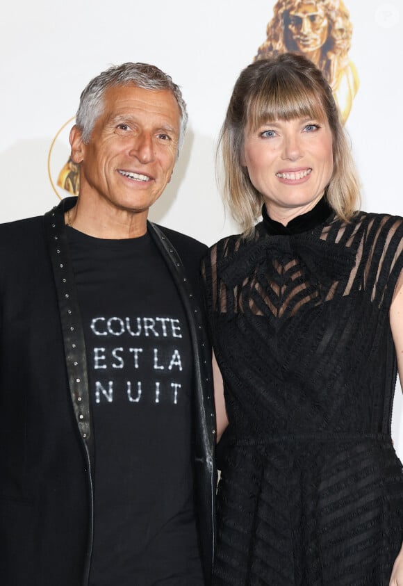 Nagui et sa femme Mélanie Page - 35ème cérémonie des Molières aux Folies Bergère à Paris le 6 mai 2024. © Coadic Guirec / Bestimage 