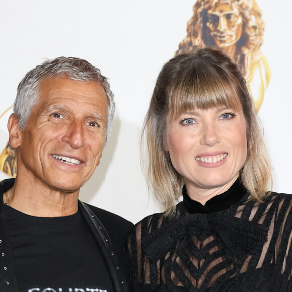 Nagui et sa femme Mélanie Page - 35ème cérémonie des Molières aux Folies Bergère à Paris le 6 mai 2024. © Coadic Guirec / Bestimage 