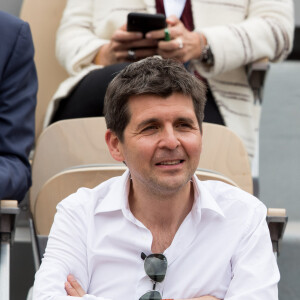 Thomas Sotto - Les célébrités dans les tribunes des Internationaux de France de Tennis de Roland Garros 2019 à Paris, France, le 29 mai 2019. © Jacovides-Moreau/Bestimage