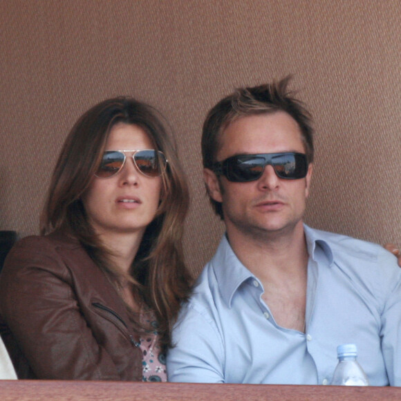 Des célébrités au tournoi de tennis de Montecarlo Master Series 2007 à Monaco le 21 avril 2007. Alexandra Pastor et David Hallyday assistent au match Nadal contre Berdych. Photo par ABACAPRESS.COM