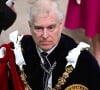 Impliqué dans l'affaire Epstein, le fils "préféré" de la reine Elizabeth II s'est retiré de la publique depuis cinq ans.
Cérémonie de couronnement du roi d'Angleterre à l'abbaye de Westminster de Londres Le prince Andrew, duc d'York lors de la cérémonie de couronnement du roi d'Angleterre à Londres, Royaume Uni, le 6 mai 2023. 