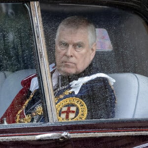 Londres - Le prince Andrew, duc d'York, - Sortie de la cérémonie de couronnement du roi d'Angleterre à l'abbaye de Westminster de Londres, Royaume Uni, le 6 mai 2023. 