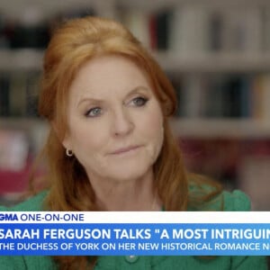 Sarah Ferguson sur le plateau de l'émission "Good Morning America" à Los Angeles, le 7 mars 2023.