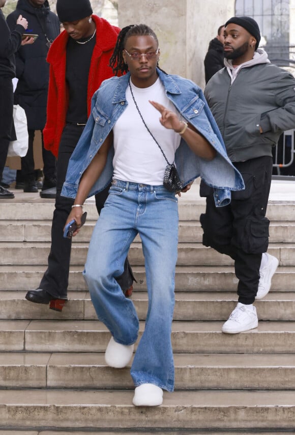 Koba LaD - Arrivées au défilé Rabanne mode femme automne / hiver 2024-2025 lors de la Fashion Week de Paris (PFW) au Palais de Tokyo à Paris, France, le 29 février 2024. © Christophe Aubert/Bestimage 