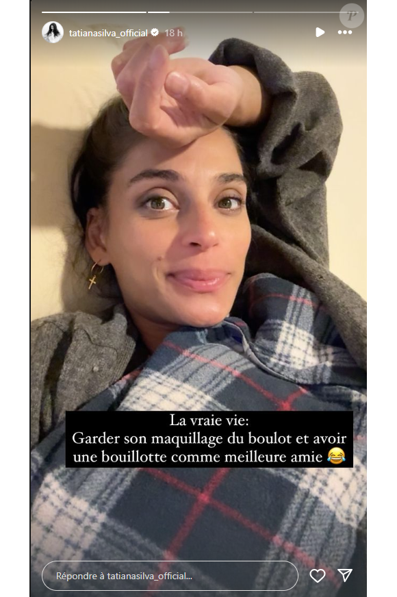 Tatiana Silva se détend après un tournage