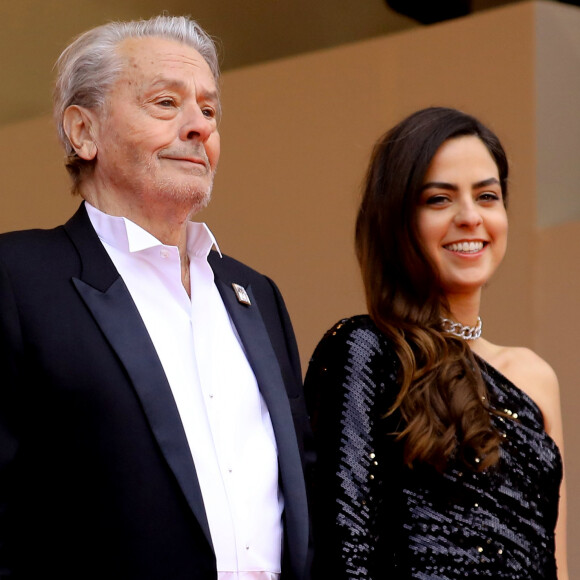 Alain Delon et sa fille Anouchka Delon- Montée des marches du film "A Hidden Life" lors du 72ème Festival International du Film de Cannes. © Jacovides-Moreau / Bestimage