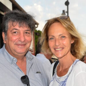 Exclusif - Bernard Uzan et sa femme Alexandra Vandernoot lors de la soirée "Fête des Fictions de France 3" à l'Atelier du France à Paris.