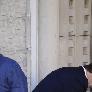 Luis Fernandez, Louis Acariès - Obsèques du journaliste sportif, Didier Roustan, décédé le 11 septembre à l'âge de 66 ans en l'église Notre-Dame-des-Pins, à Cannes le 20 septembre 2024. © Franz Chavaroche/Bestimage 