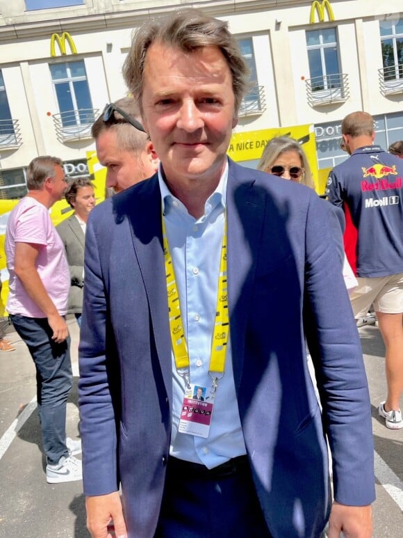 François Baroin sur le village du Tour de France lors de l'étape 9 à Troyes, le 7 juillet 2024. © Fabien Faure/Bestimage