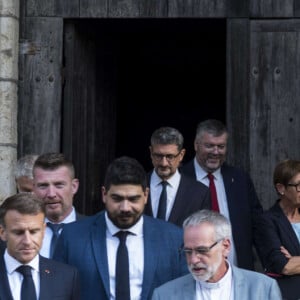 Déplacement du président de république, Emmanuel Macron à l'occasion de la 41ème édition des journées européennes du patrimoine à Chartres, visite du trésor de la Cathédrale de Chartres - Chartres le 20 septembre 2024. © Arnaud Hebert / Pool / Bestimage