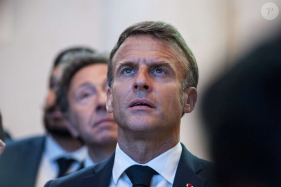 Déplacement du président de république, Emmanuel Macron à l'occasion de la 41ème édition des journées européennes du patrimoine à Chartres, visite du trésor de la Cathédrale de Chartres - Chartres le 20 septembre 2024. © Arnaud Hebert / Pool / Bestimage