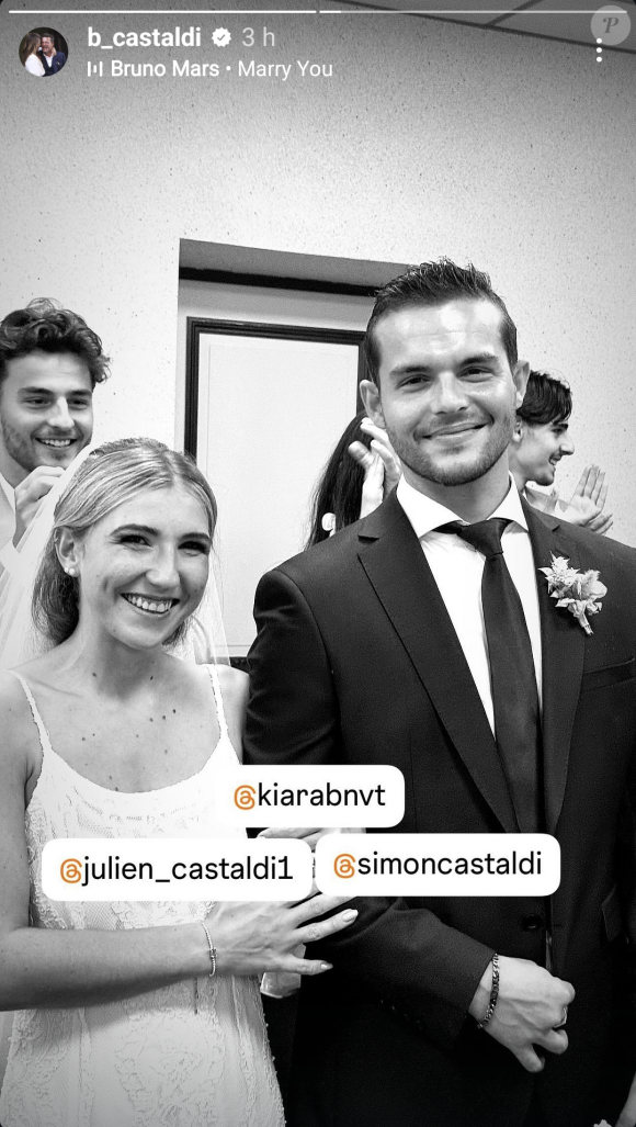 Il manquait à boire
Le mariage de Julien Castaldi dans la story Instagram de son père, Benjamin Castaldi