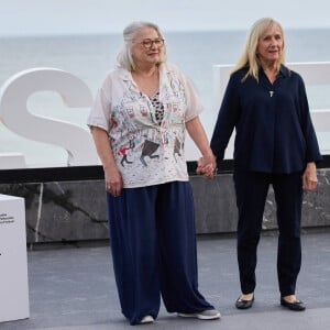 Josiane Balasko et Hélène Vincent au photocall du film "Quand vient l'automne" lors de la 72ème édition du festival international du film de San Sebastian (Saint Sébastien) SSIFF le 22 septembre 2024  