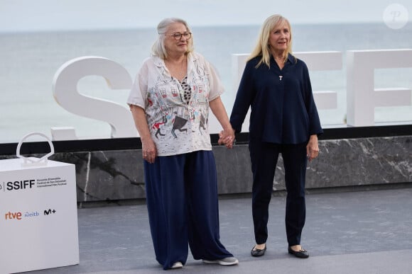 Josiane Balasko et Hélène Vincent au photocall du film "Quand vient l'automne" lors de la 72ème édition du festival international du film de San Sebastian (Saint Sébastien) SSIFF le 22 septembre 2024  