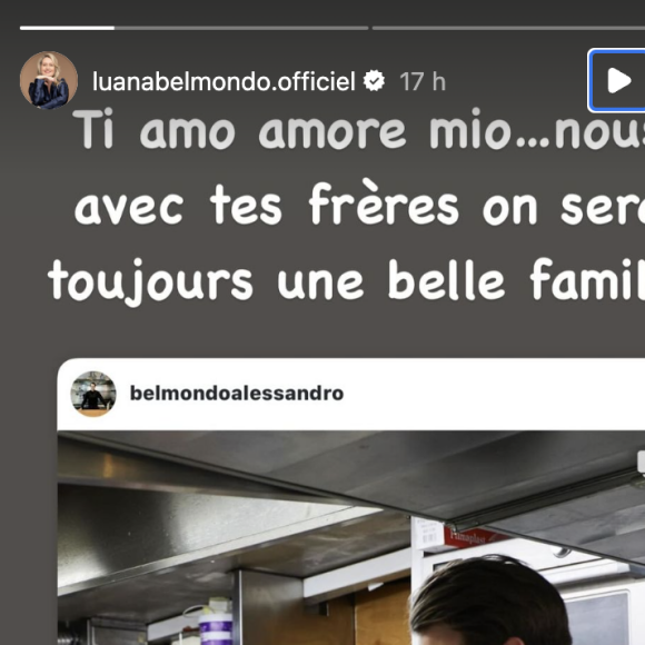 Dernière en date ? Mardi 24 septembre après avoir reposté une publication de leur fils Alessandro.
Luana Belmondo poste un message lourd de sens sur Instagram.