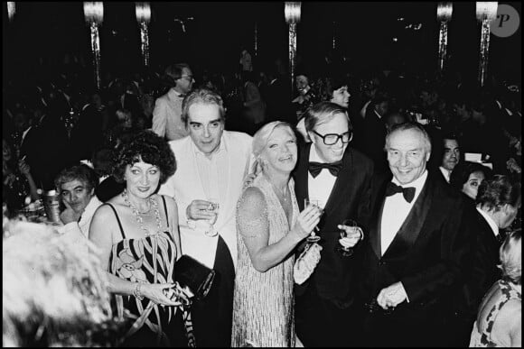 Jean-Marie Rivière, Line Renaud et Loulou Gasté le soir d'anniversaire des 30 ans de spectacles cabarets de Line Renaud