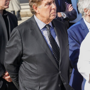 Jean-Pierre Foucault - Obsèques de l'ancien maire de Marseille Jean-Claude Gaudin à la cathédrale Sainte-Marie major de Marseille, France, le 23 mai 2024.
